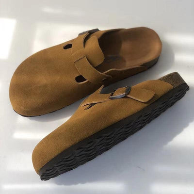 Leather Sandals Comfortable Slide Sandals